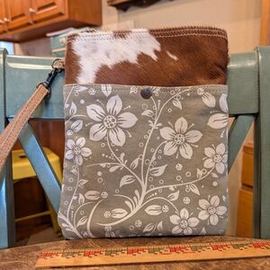 Myra Bag Brown and Gray Floral Crossbody